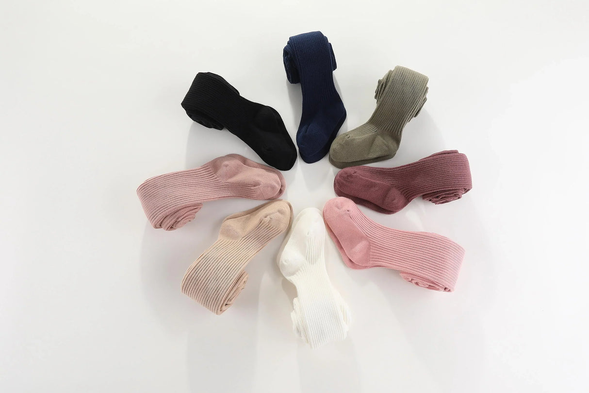 Mamer Classic cotton ribbed Tights - Pink