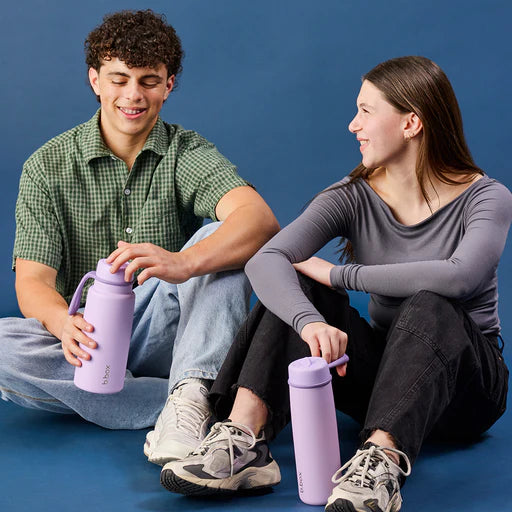 b.box Insulated Flip Top Bottle 690ml - Lilac Love