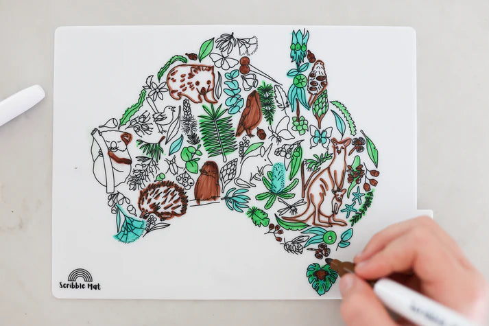 Scribble Mat Mini - Australian Map