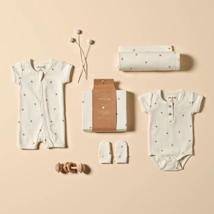 Wilson + Frenchy Bee Mine Organic Bassinet Sheet