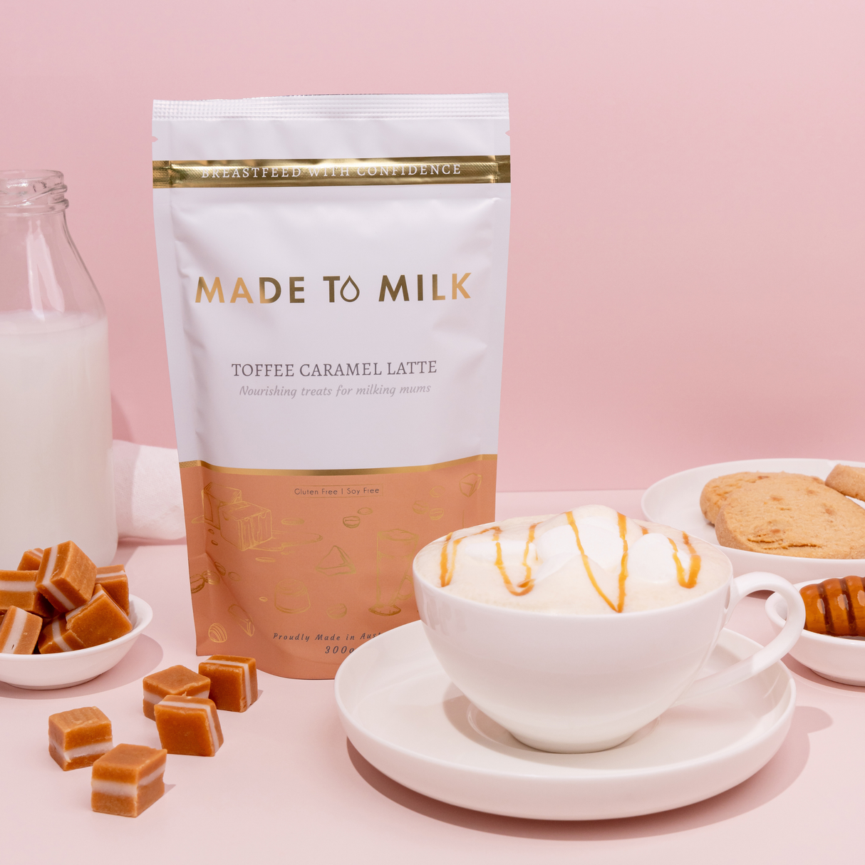 Made To Milk Toffee Caramel Latte Lactation Drink 300g