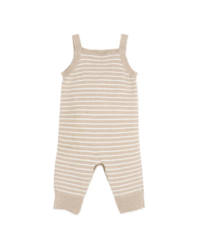 Minihaha Hunter Organic Stripe Knitted Overalls
