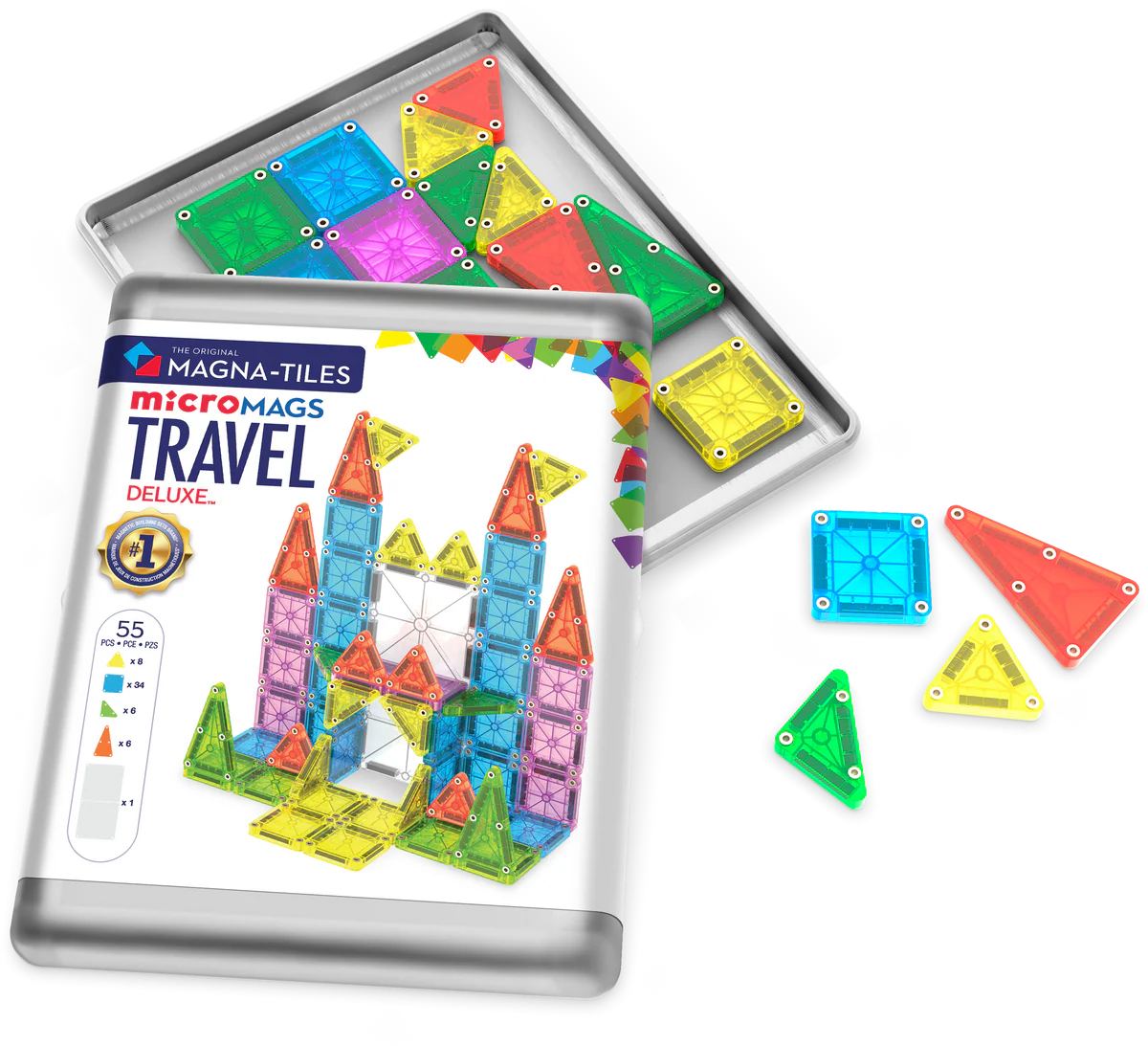 Magna-tiles microMAGS Travel Deluxe- 55 piece
