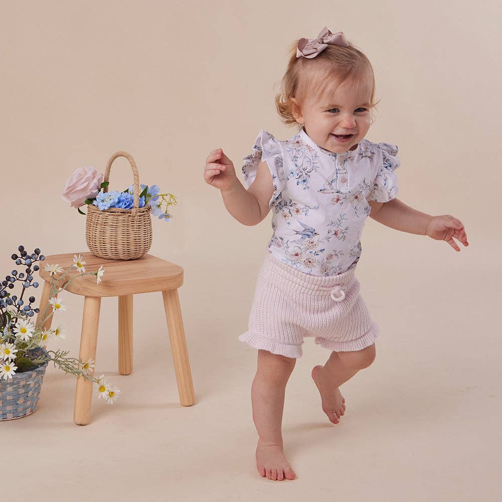 Snuggle Hunny Organic Cotton Knit Bloomers - Blush Pink
