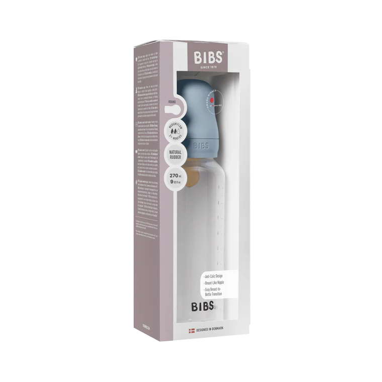 BIBs Plastic Bottle - 270ml - Baby Blue