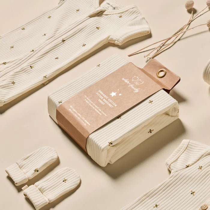 Wilson + Frenchy Bee Mine Organic Bassinet Sheet