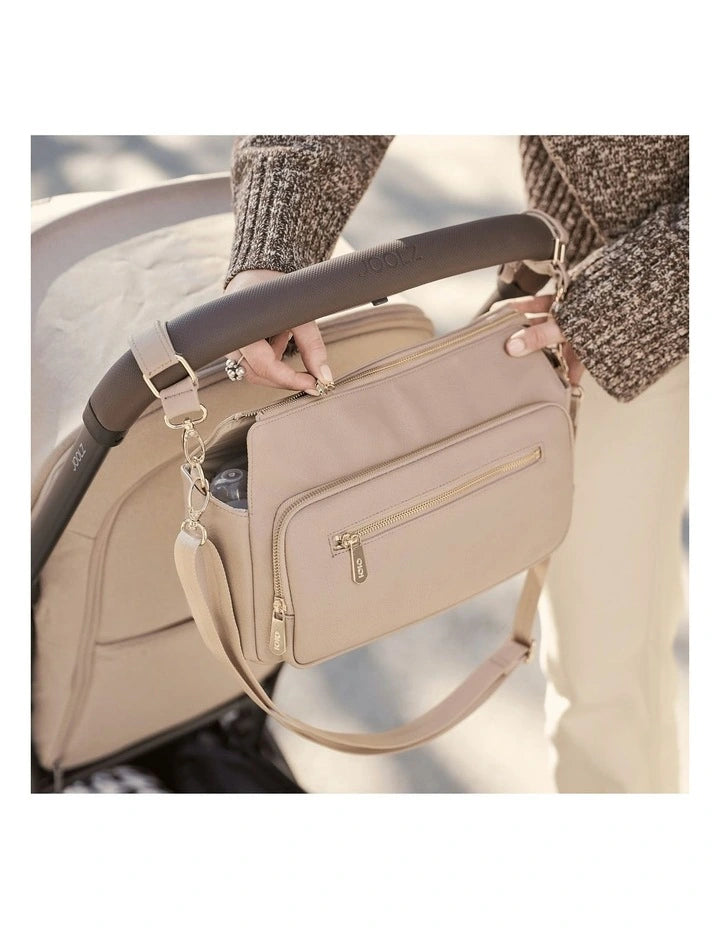 OiOi Multitasker Vegan Leather Pram Caddy 2.0 - Oat