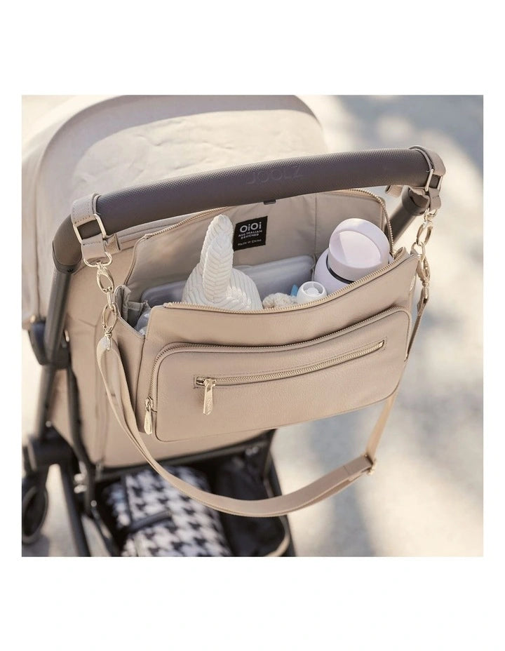 OiOi Multitasker Vegan Leather Pram Caddy 2.0 - Oat
