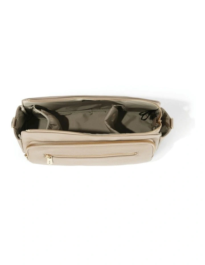 OiOi Multitasker Vegan Leather Pram Caddy 2.0 - Oat