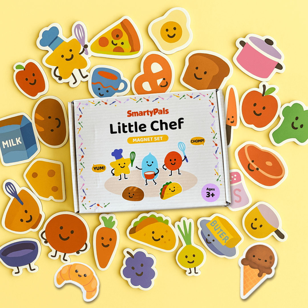 SmartyPals Little Chef Magnet Set - Magnetic Food Play Pieces for Kids