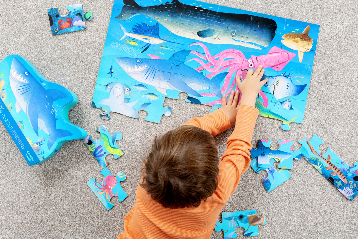Crocodile Creek Classic Floor Puzzle 36 pc - Shark Reef