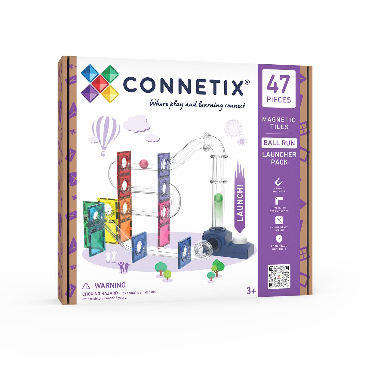 Connetix Ball Run Launcher Pack - 47 pc
