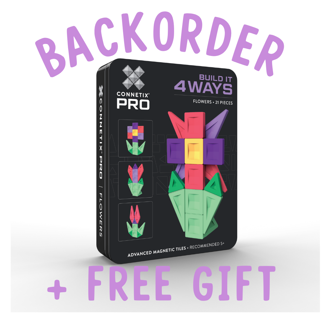 BACKORDER: Connetix Pro Build It 4 Ways - Flowers Pack - 21 pc
