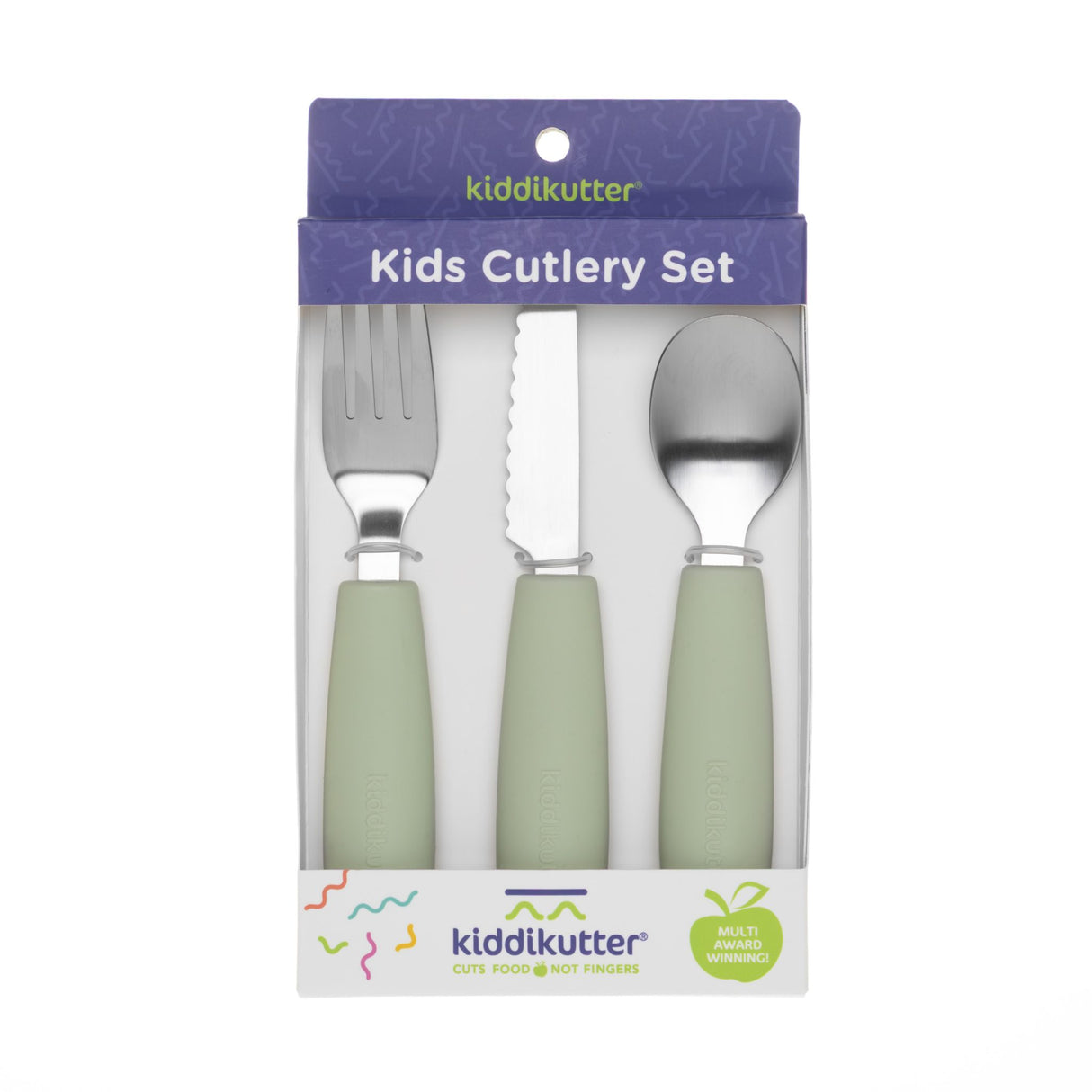 Kiddikutter Kids Cutlery Set - Sage