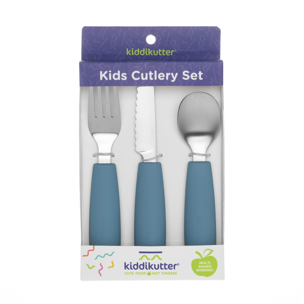 Kiddikutter Kids Cutlery Set - Sky Blue