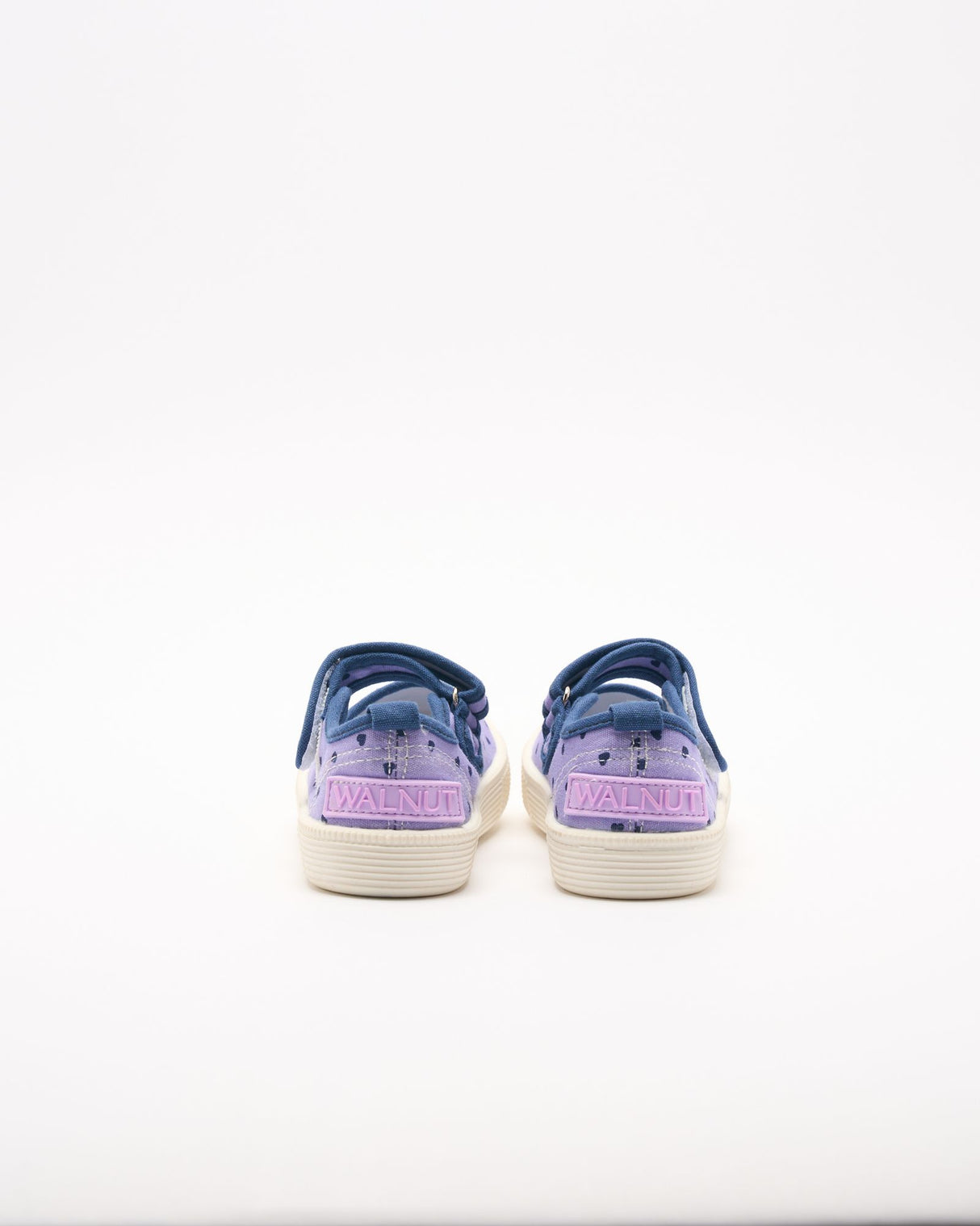 Walnut Mary Jane Canvas - Lilac Hearts