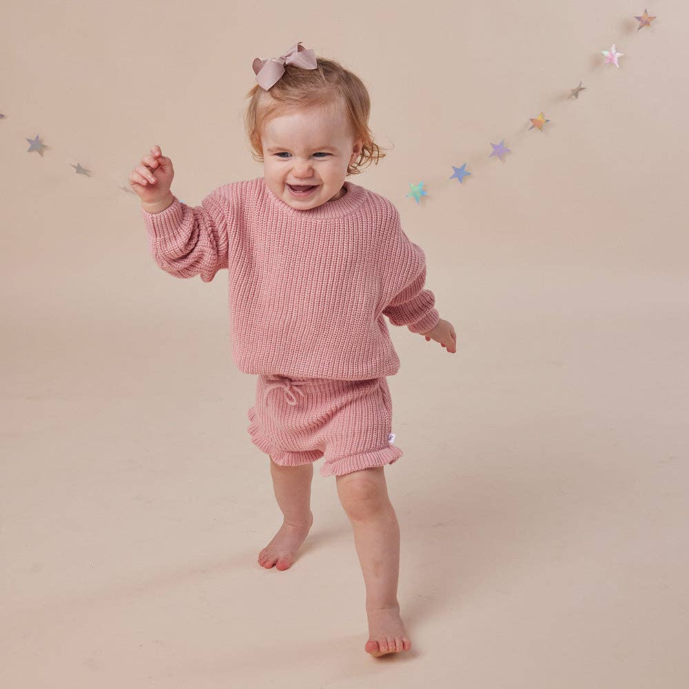 Snuggle Hunny Organic Cotton Knit Bloomers - Rosa