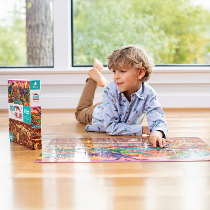 Crocodile Creek 60pc Above & Below Puzzle - Dinosaur