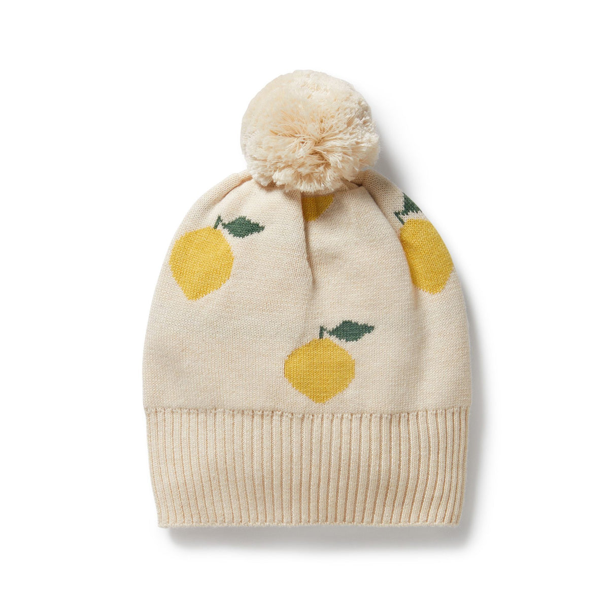 Wilson + Frenchy Organic Knitted Jacquard Hat - Lemony