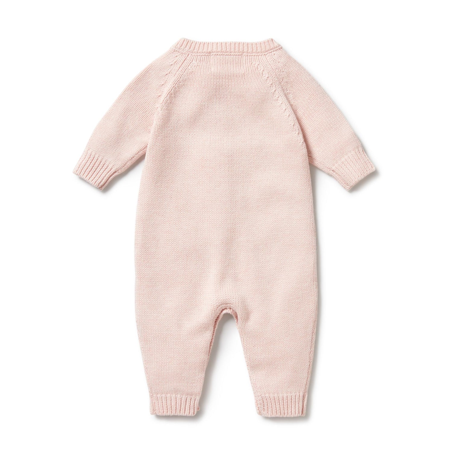 Wilson + Frenchy Knitted Cable Growsuit - Pink