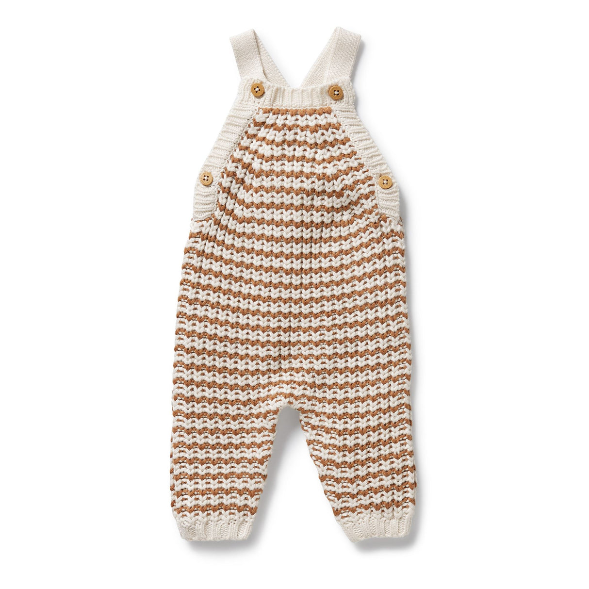 Wilson + Frenchy Organic Knitted Overall - Cinnamon Stripe