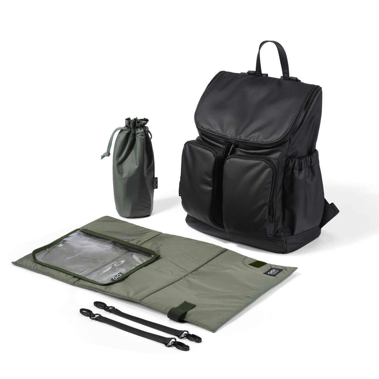 OiOi Signature Nappy Backpack - Black Weatherproof