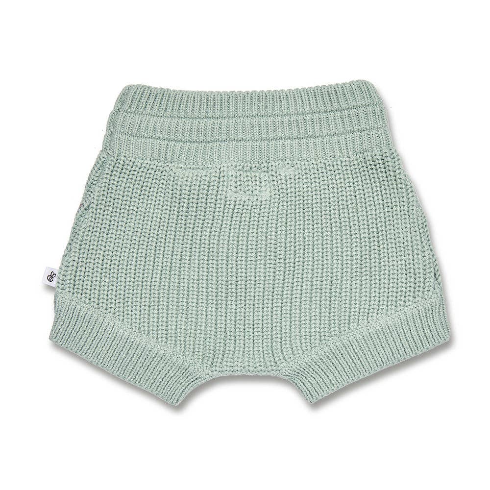 Snuggle Hunny Organic Cotton Knit Shorts - Sage