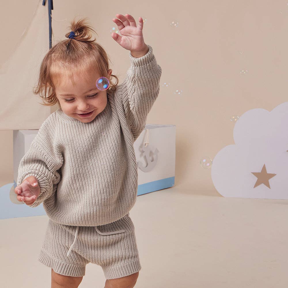 Snuggle Hunny Organic Cotton Knit Shorts - Pistachio