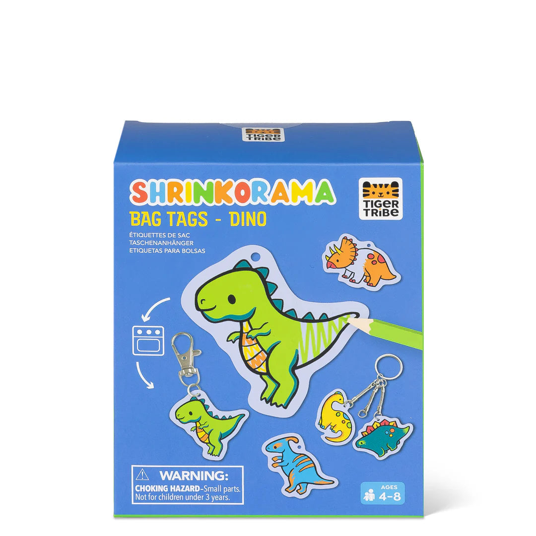 Tiger Tribe Shrinkorama Bag Tag - Dino