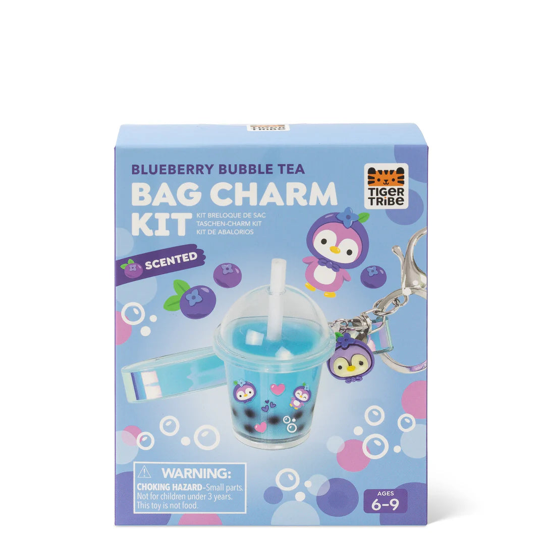 Tiger Tribe Scented Bag Charm Kit - Blueberry Bubble Tea