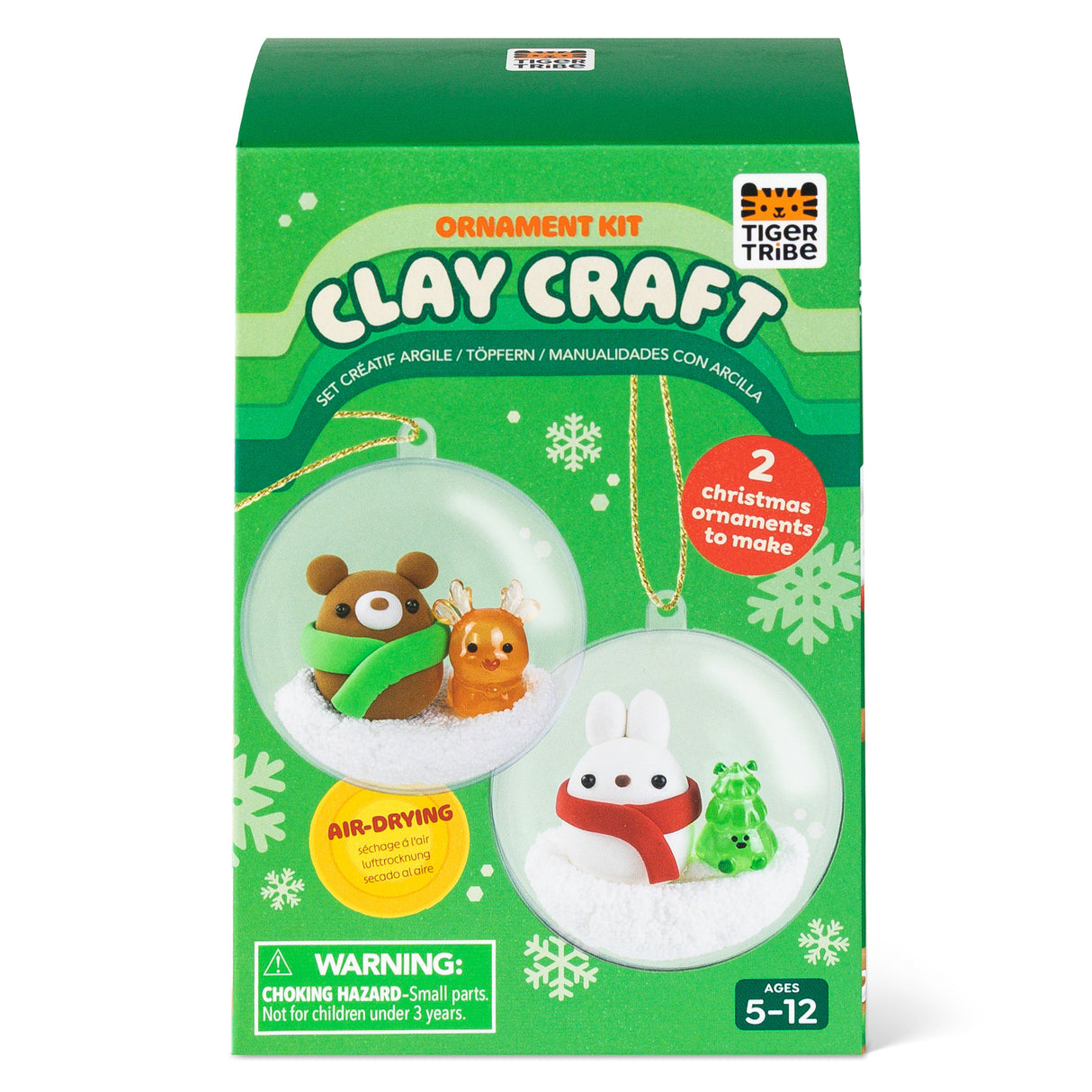 Tiger Tribe Clay Craft - Ornament Kit - Bear + Bunny