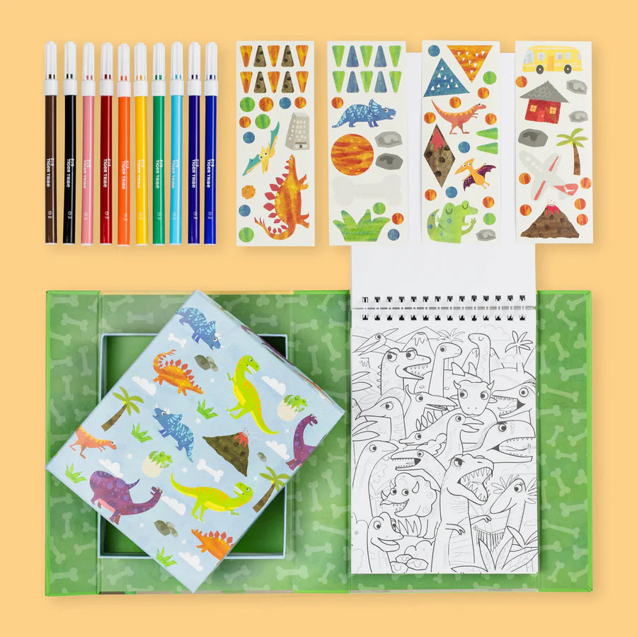 Tiger Tribe Colouring Set - Dinosaurs
