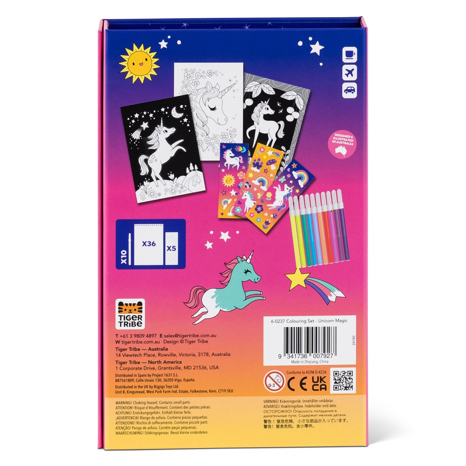 Tiger Tribe Colouring Set - Unicorn Magic