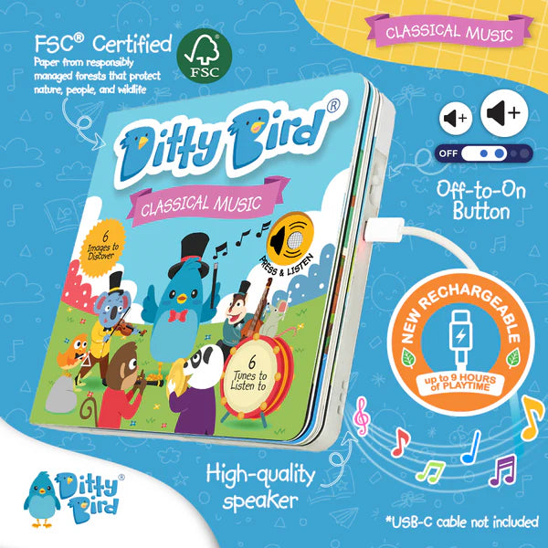 Ditty Bird Classical Music Rechargeable Sound Book