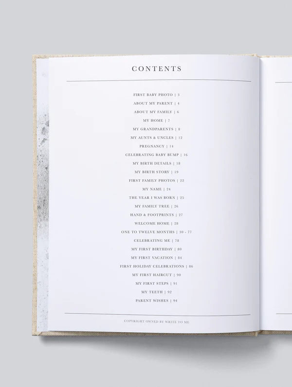 Write to Me - Baby. First Year of You - Seafoam