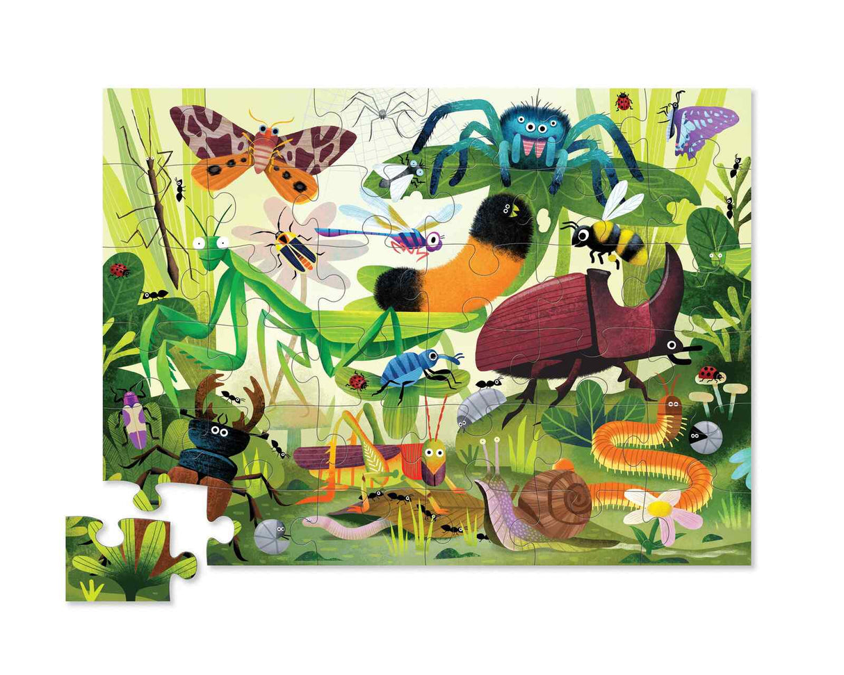 Crocodile Creek Classic Floor Puzzle 36 pc - Backyard Bugs
