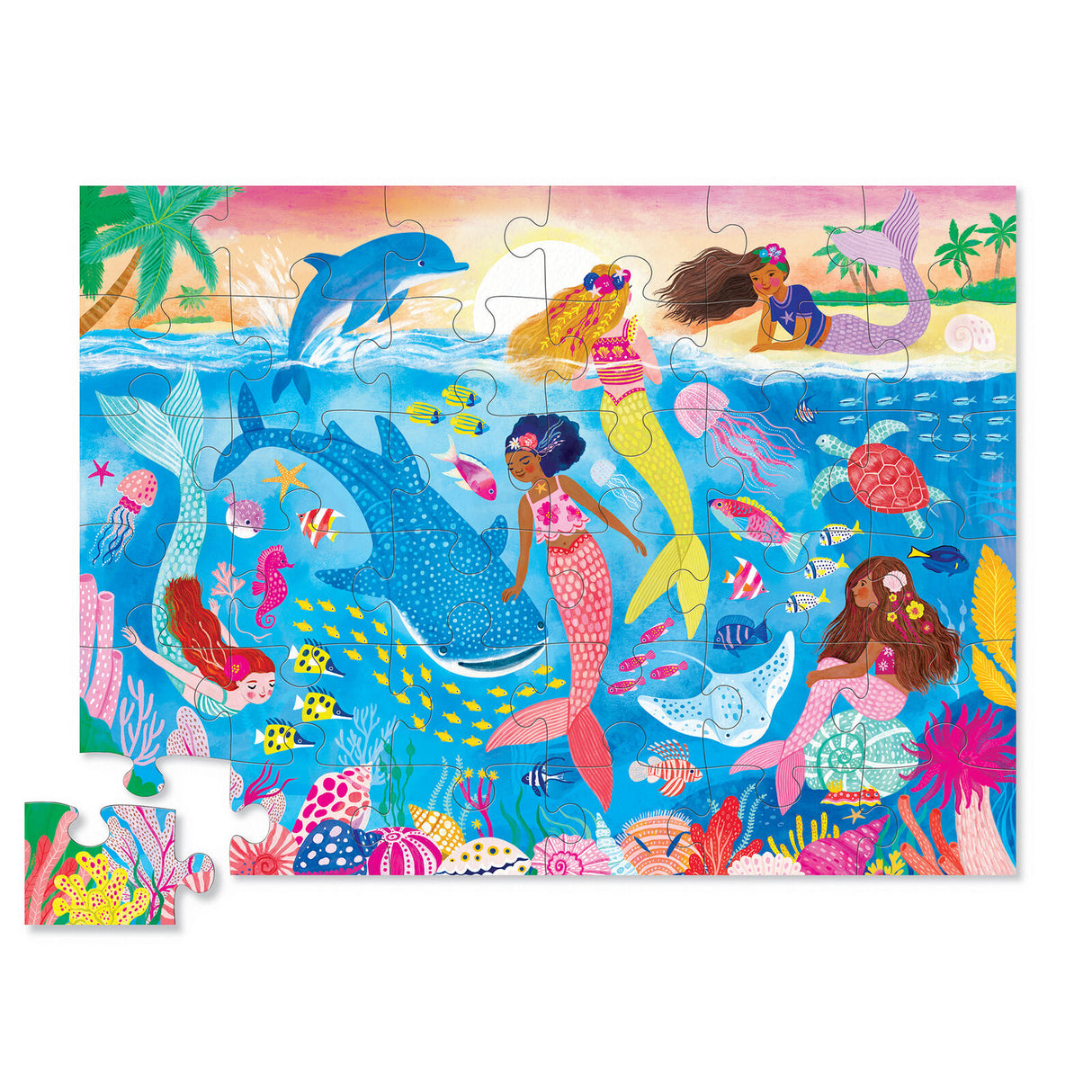 Crocodile Creek Classic Floor Puzzle 36 pc - Mermaid Dreams