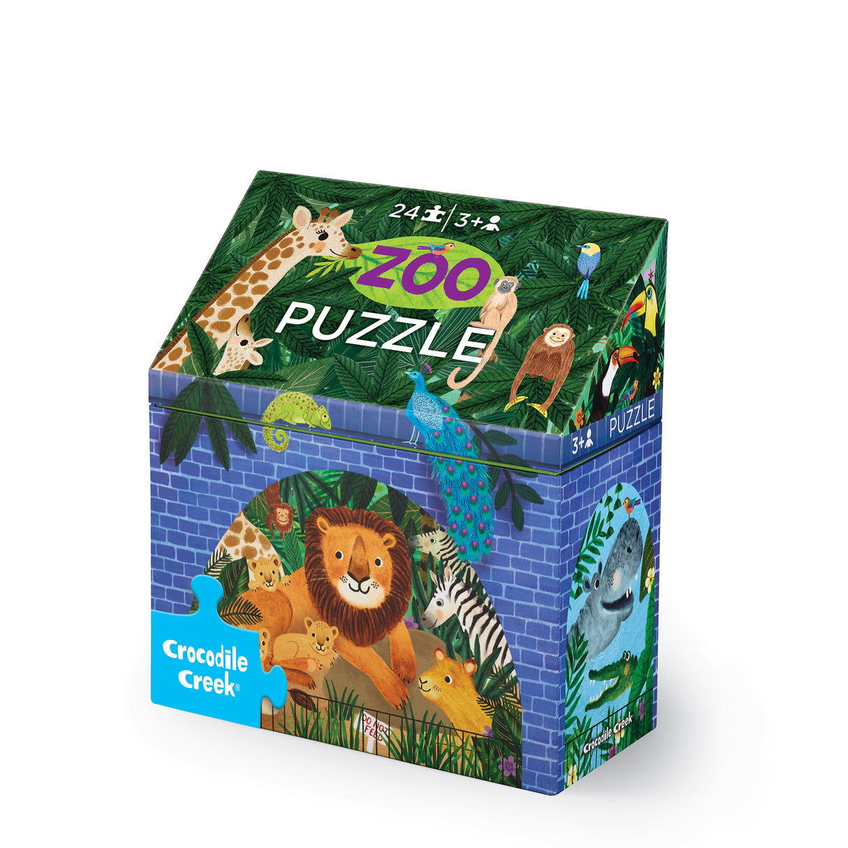 Crocodile Creek Little Building Puzzle 24 pc - Zoo