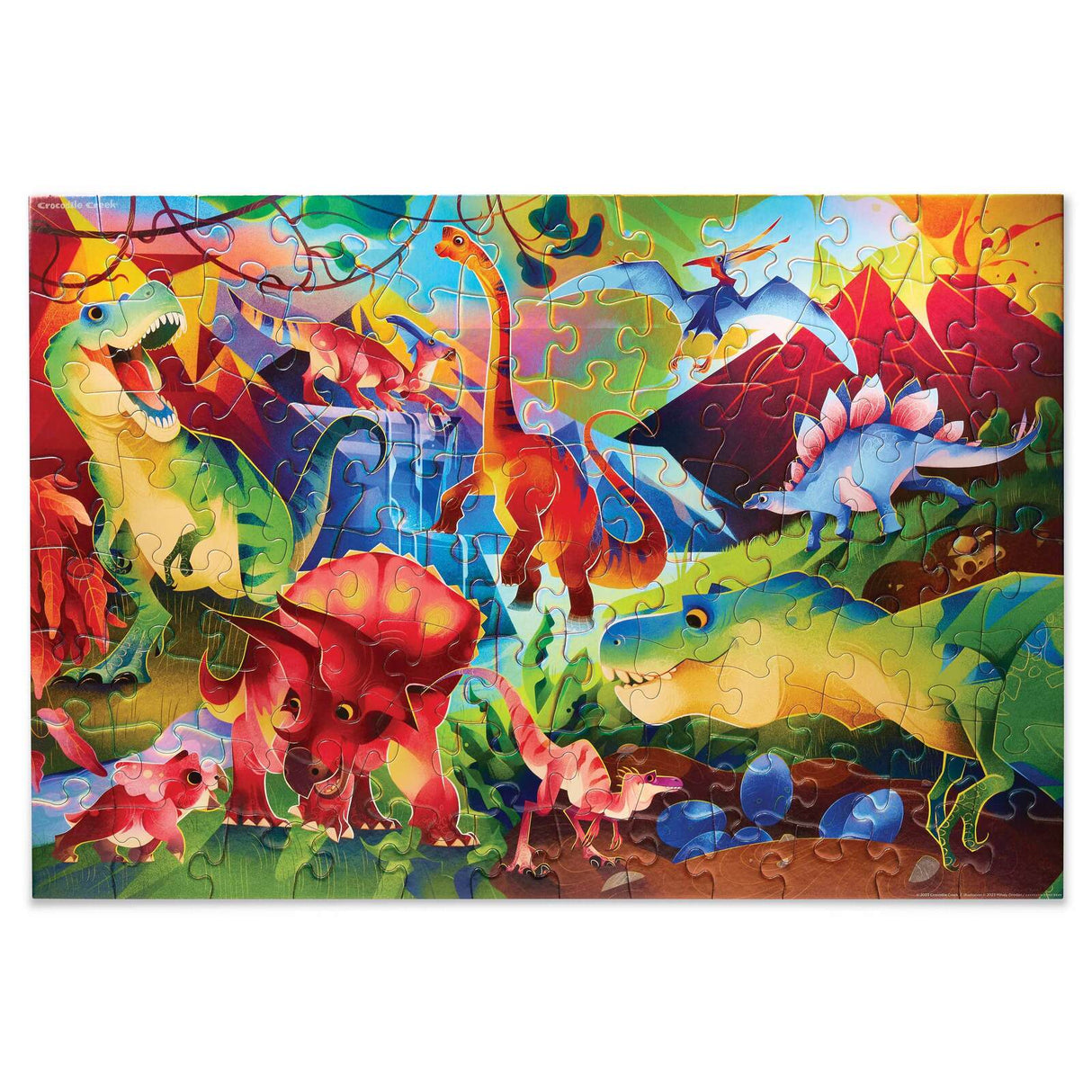 Crocodile Creek Holographic Puzzle 100 pc - Dinosaur World