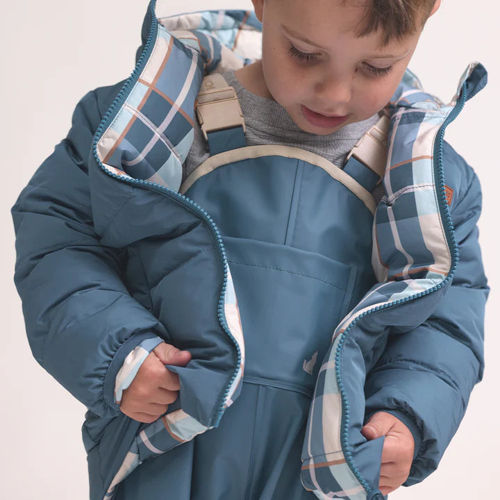 Crywolf Reversible Eco-Puffer - Blue Plaid