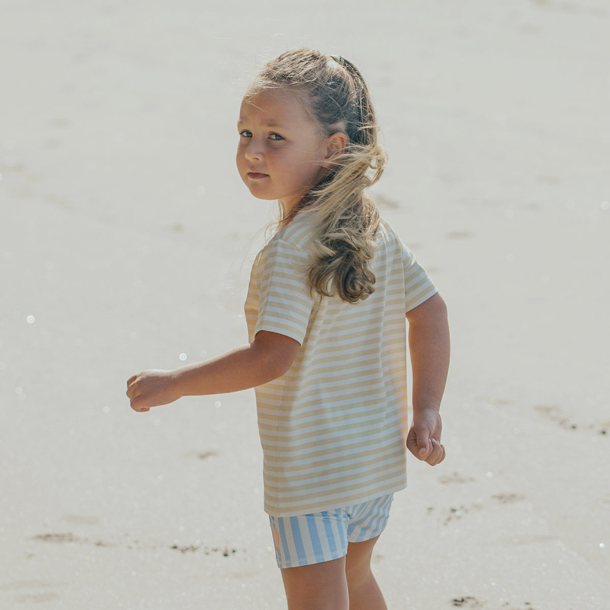 Crywolf Sun Smart T-Shirt - Lucky You Stripe