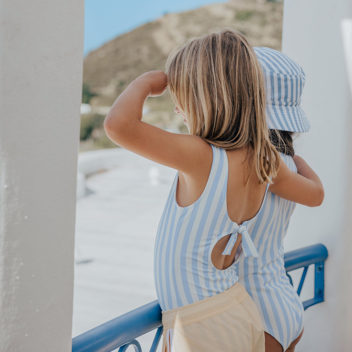 Crywolf Swimsuit - Sky Blue Stripe