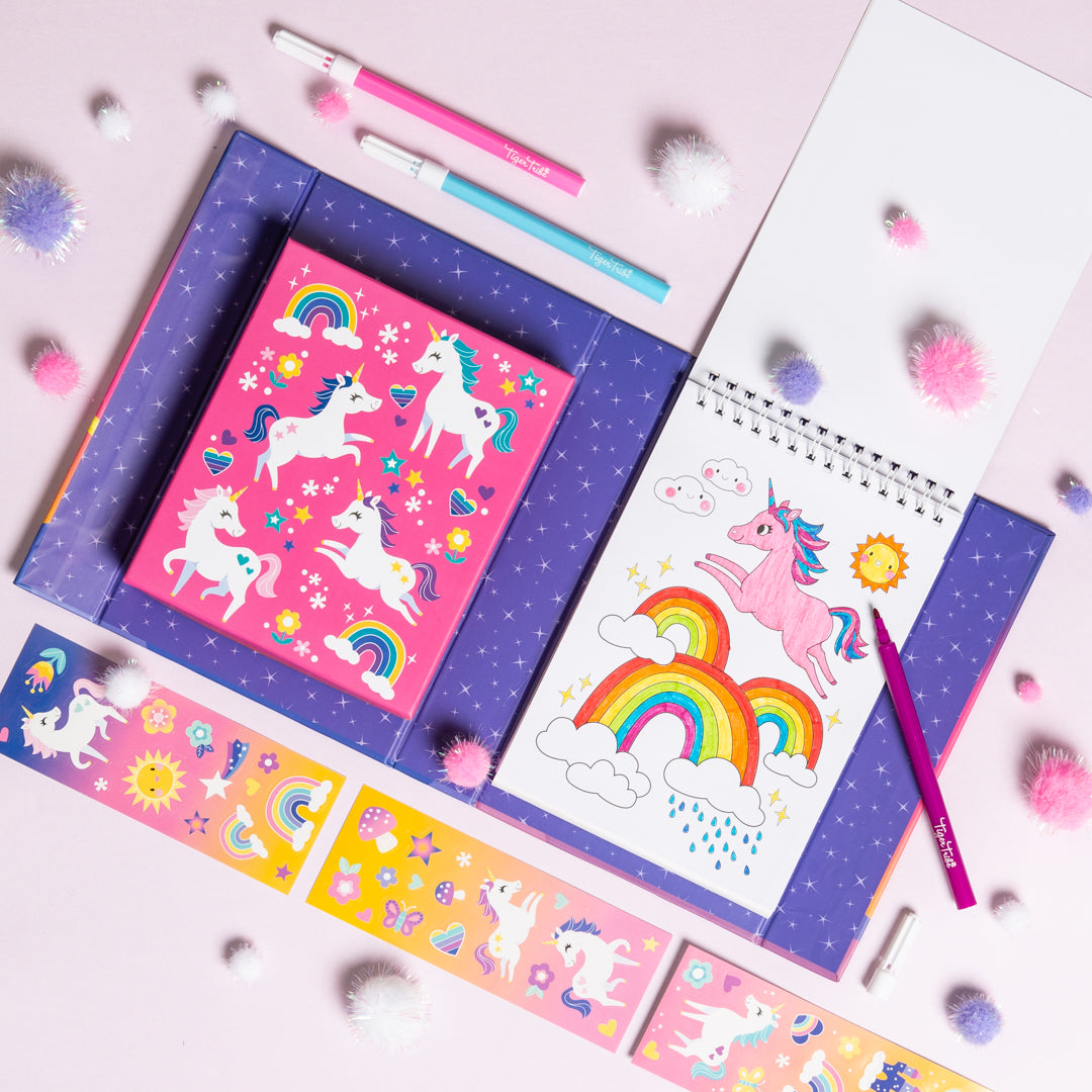 Tiger Tribe Colouring Set - Unicorn Magic