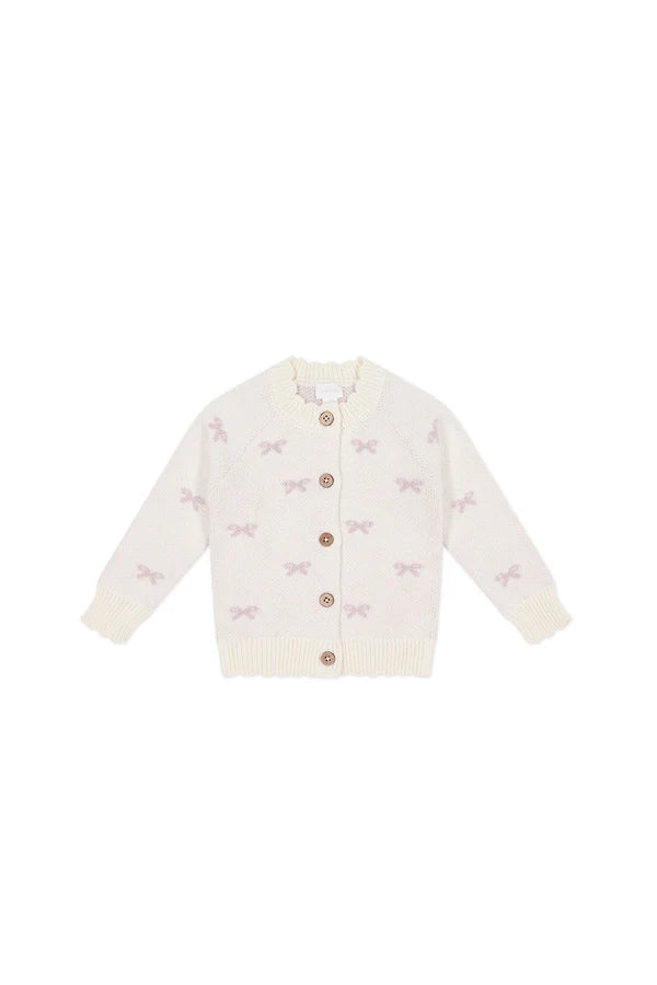 Jamie Kay Daisy Cardigan - Ballet Bow Egret