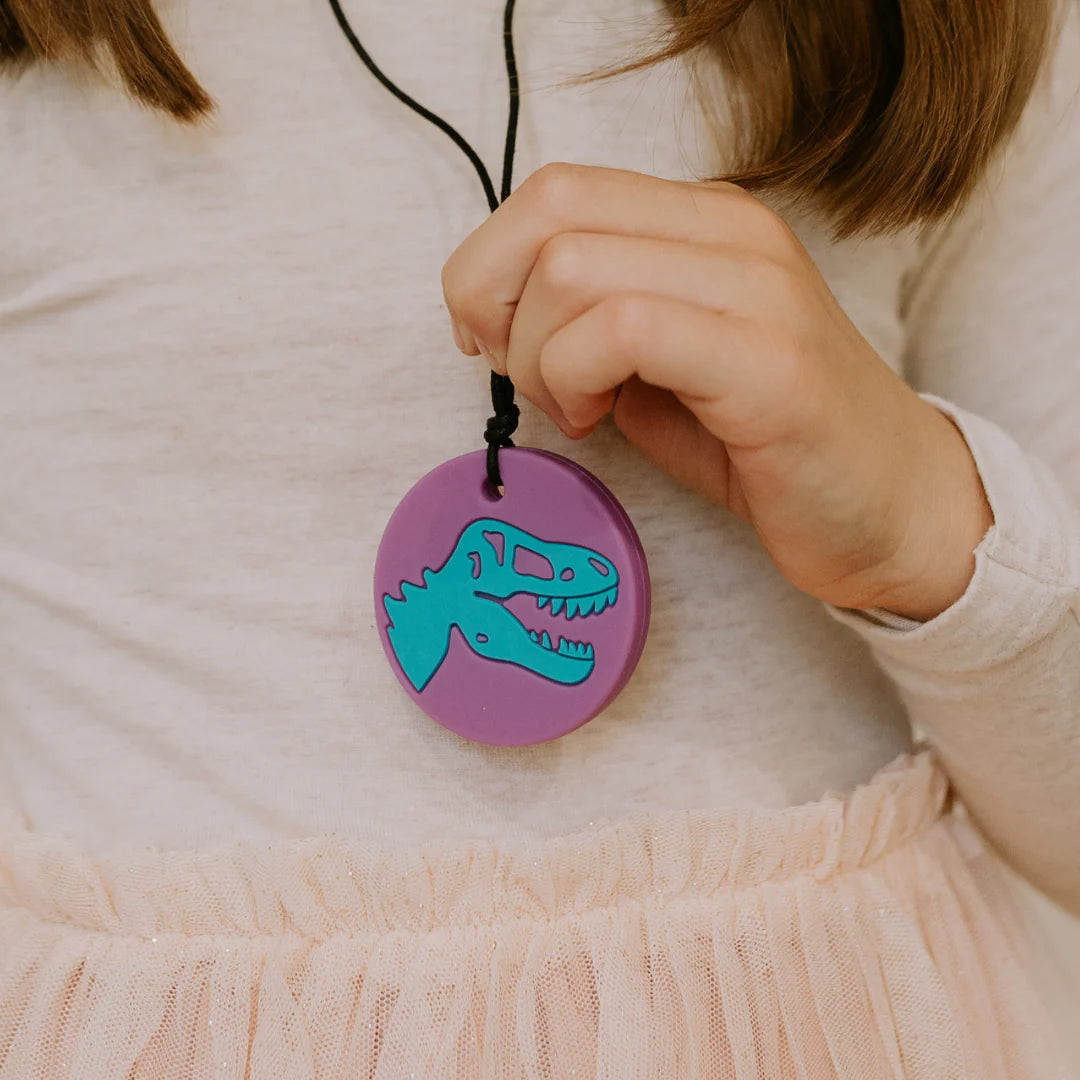 Jellystone Dino Chew Pendant - Purple