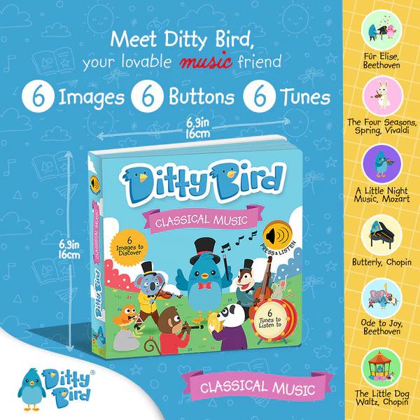 Ditty Bird Classical Music Rechargeable Sound Book