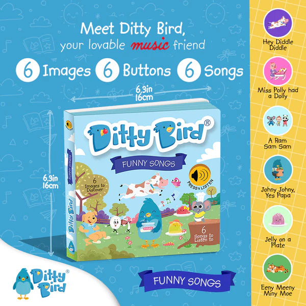 Ditty Bird Funny Songs Rechargeable Sound Book