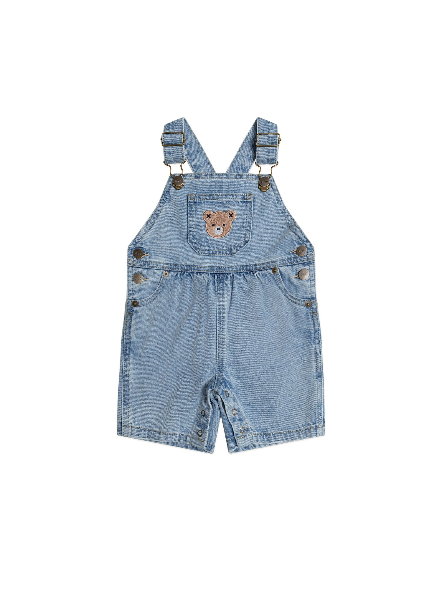 Huxbaby Dreamy Denim Short Overalls