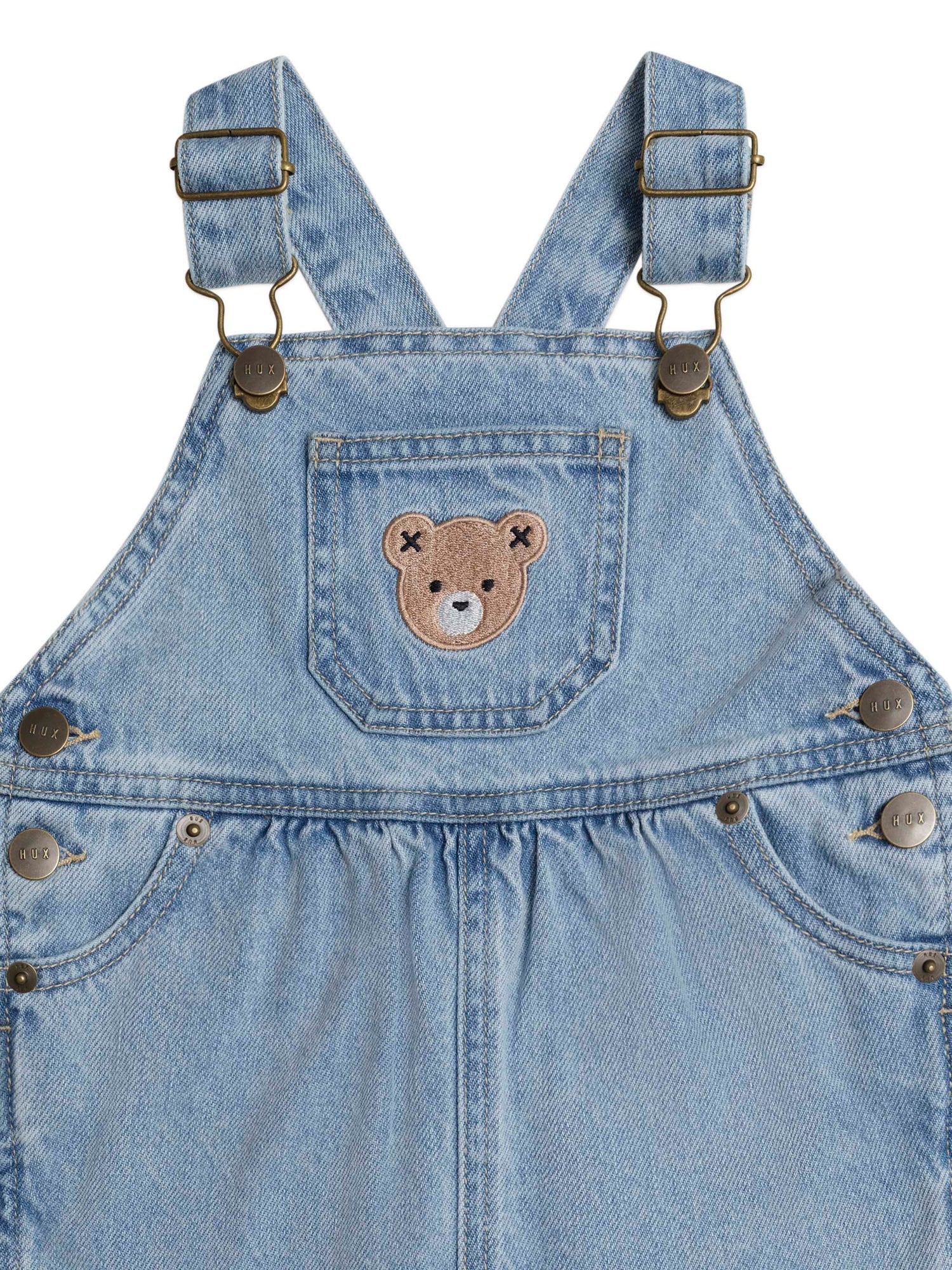 Huxbaby Dreamy Denim Short Overalls
