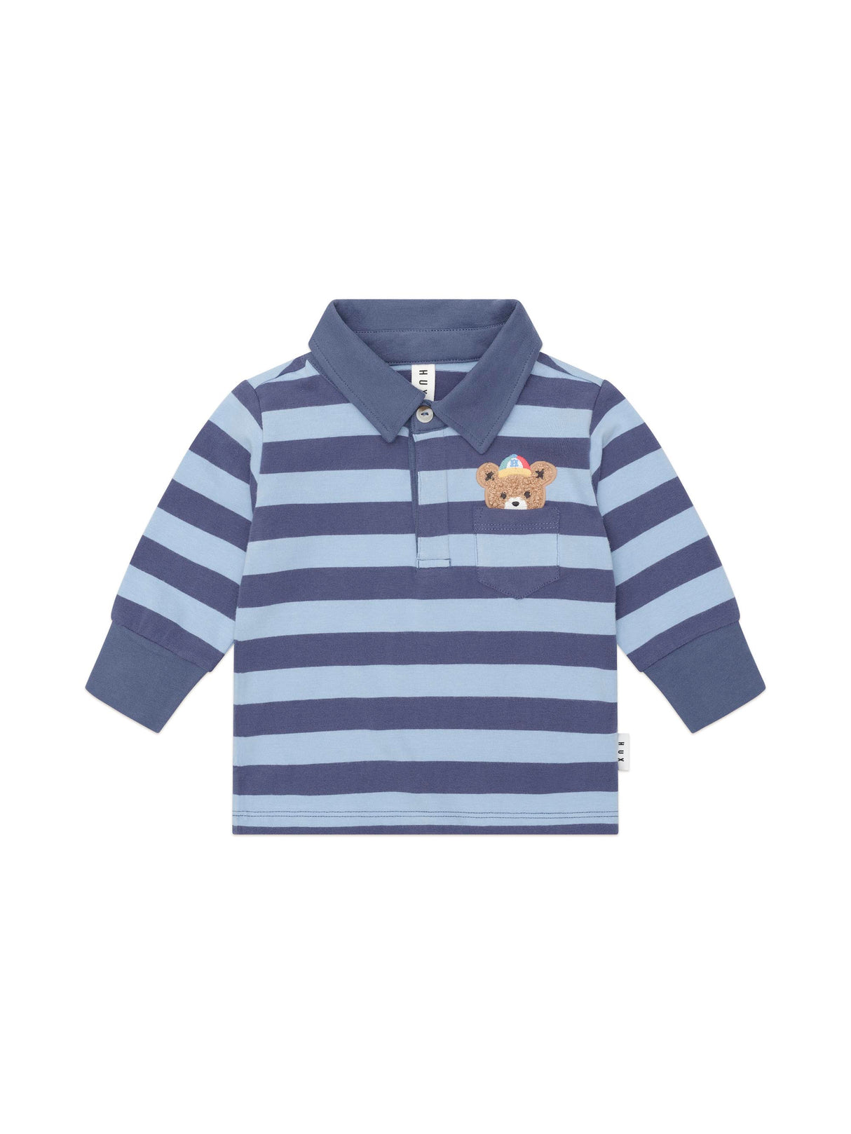 Huxbaby Peeping Hux Blue Stripe Polo